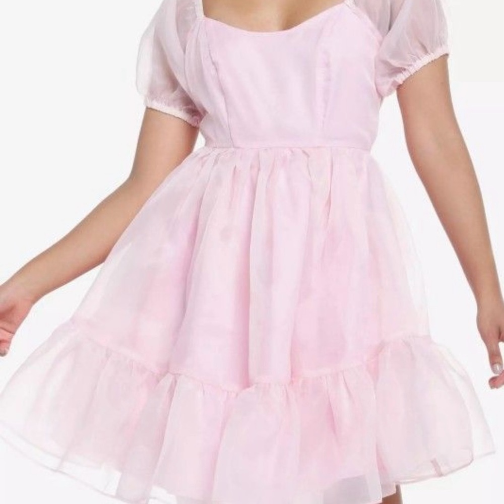 Sweet Society Pink Organza Tiered Dress